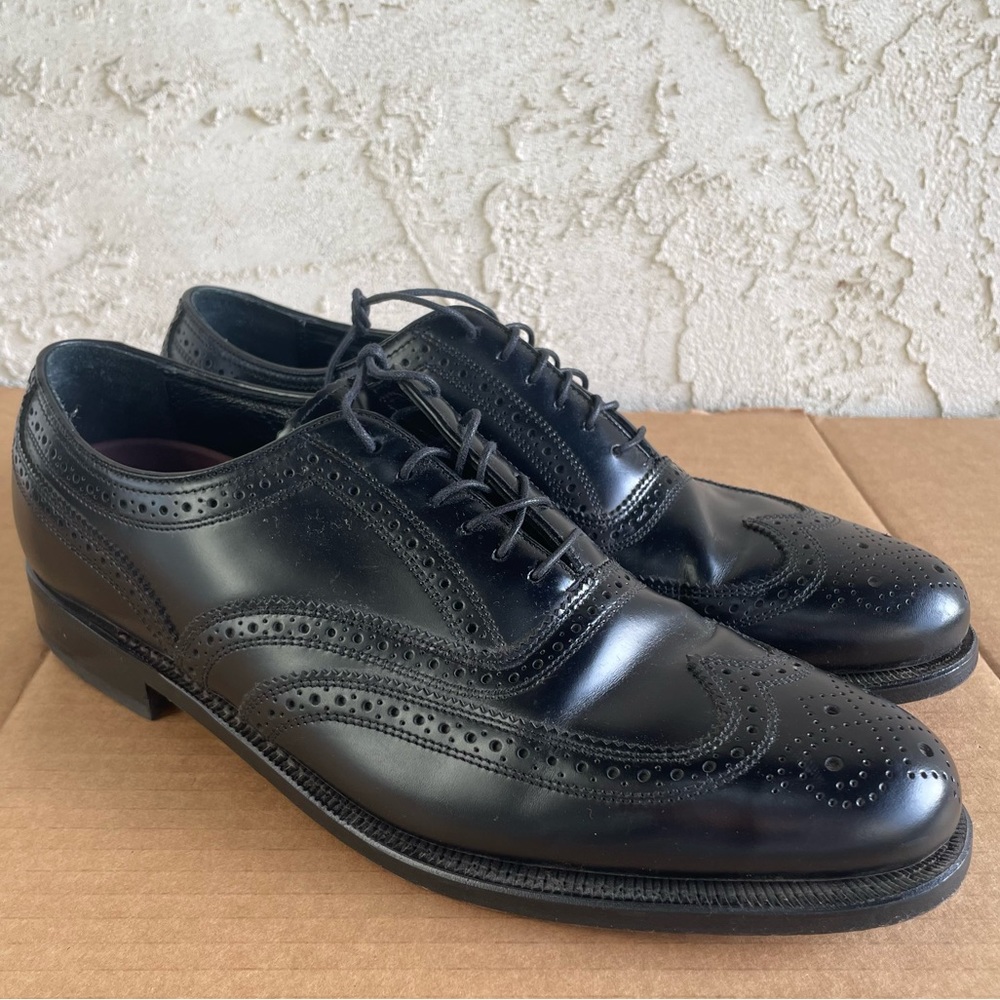 Florsheim Black Leather Oxford Dress Shoes Men’s Size 9.5